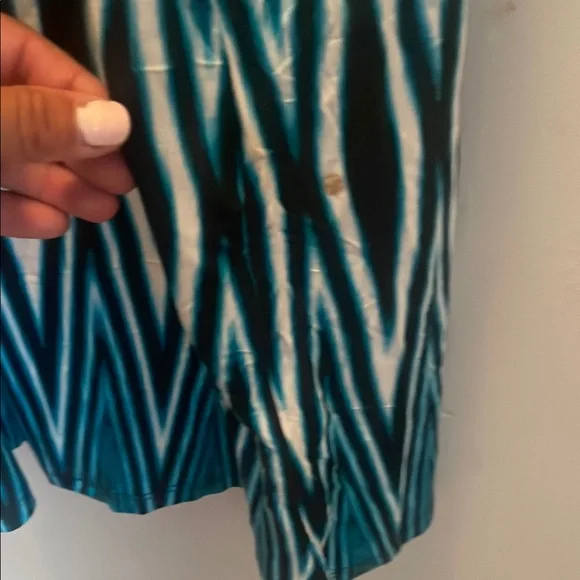 Calvin Klein Blue and White Maxi Dress - Picture 10 of 11